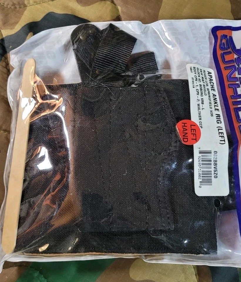 Desantis Apache Ankle Rig Left Hand Ankle Holster For Small Semi Autos Black - Image 4 of 4