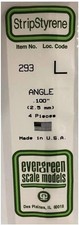 Evergreen 293 .100" x 14" Angle 4 New Free Shipping