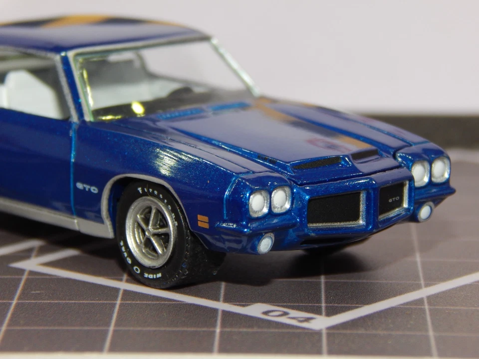 '71 1971 Pontiac GTO Lemans Blue 400 Collectors Diorama Replica 1/64 MINT VHTF - Image 3 of 4