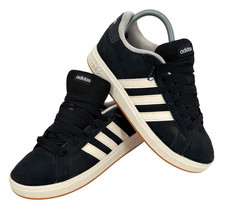 Adidas Grand Court 00s Lace Up Low Top Shoes Youth Boys Size 5 Black JH6178