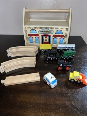 Lakeshore Learning Take Along Train Station Wooden Railway