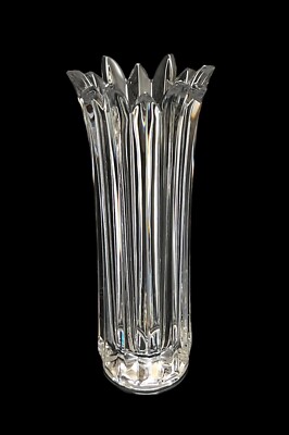 Vintage Mikasa Florita Lead Crystal Glass Flower Bud Vase ~ 6.5''