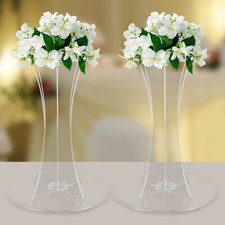 Acrylic Flower Stand Wedding Flower Rack Stand Freestanding Vase Stand 60cm 2pcs