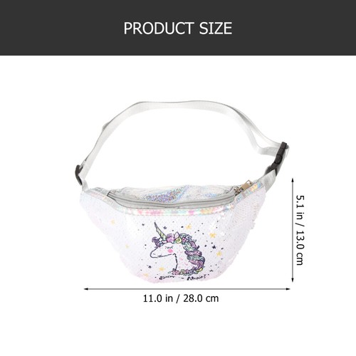 Borsa in vita per paillettes sport bambino donna borsa con paillettes cartoni animati - Foto 2 di 12