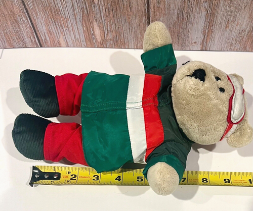 Starbucks Bearista Tan Peluche Orso Natale Righe Giacca Sci Occhiali 10 Pollici - Foto 7 di 8