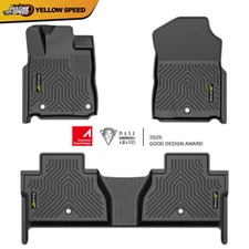 All Weather 3D Floor Mats TPE Liners Fit For 2014-2021 Toyota Tundra CrewMax Cab