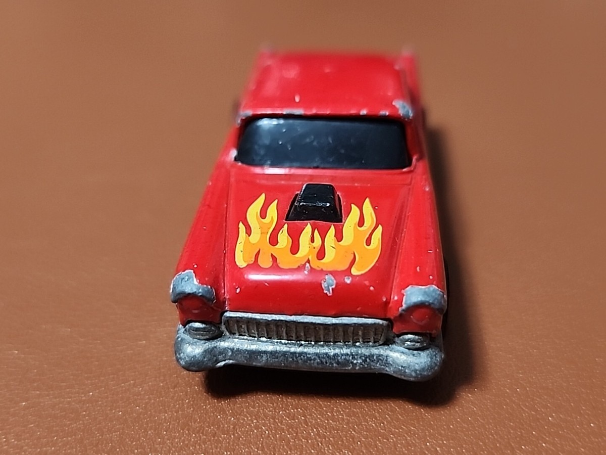 Hot Wheels 'The Hot Ones' 1955 Chevy Fever Red w/Gold Wheels 1980s