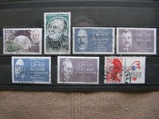 FRANCE oblitérés n° 2452 à 2455, 2458 à 2461 (1987)