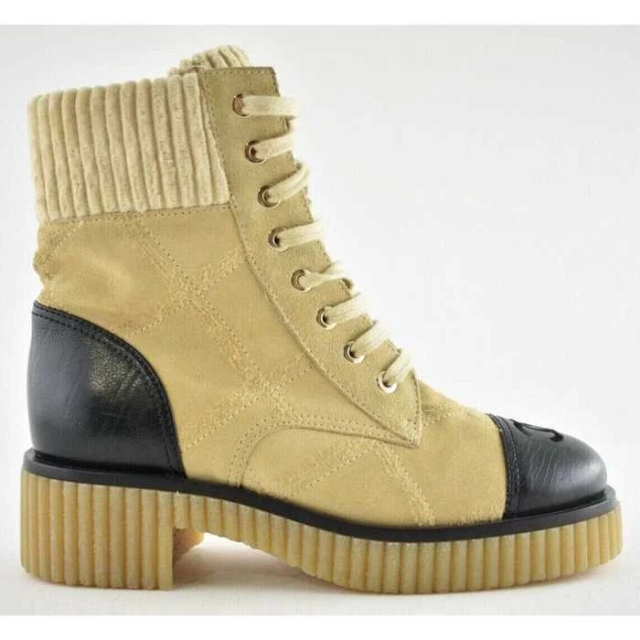 Chanel store platform boots
