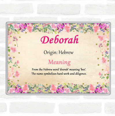 Deborah Namensbedeutung Jumbo Kühlschrankmagnet Floral