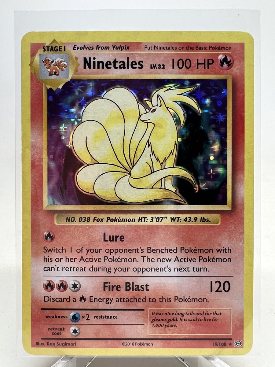 2016 Pokemon XY Evolutions Ninetales Holo Rare 15/108 NM-MINT | eBay