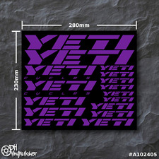 Yeti set adesivi viola | set adesivi bicicletta eBike BMX MTB eMTB telaio