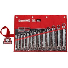Sidchrome SCMT22211 13pce Imperial AF Pro Series Geared Spanners Set Open End