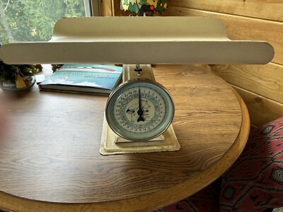アンティーク　ベビー　スケール　baby scales ヴィンテージ Vintage Baby Scale 30lb Babies & Star Tray And Pad | eBay