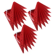 3pcs Christmas Paper Star Hanging Lampshades Lantern Lamp Covers Decorations