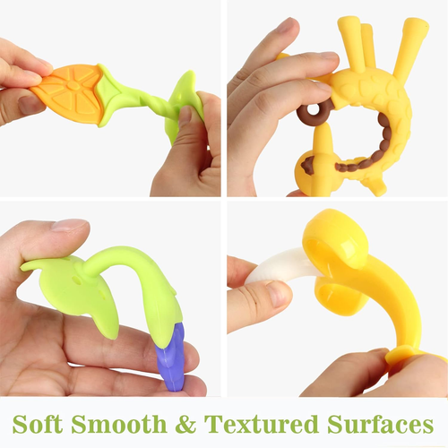 Teething Toys for Baby, Teethers with Banana Toothbrush Teeth Brushing,Bpa-Free, - Picture 3 of 12
