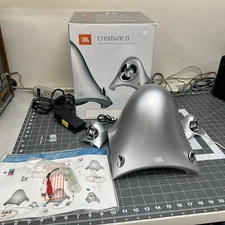 JBL Creature II Self Powered Satellite Speakers Subwoofer SILVER Aluminum DW-540