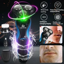 4-in-1 Razor Set (USB Rechargeable) - For Shaving, Grooming & Travel Use