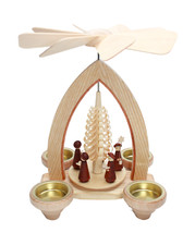 Lorenz Pyramide "Kurrende" Weihnachtspyramide echt Erzgebirge Seiffen Teelicht