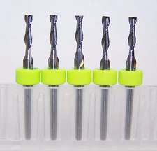(5) - 2.40mm  (.0945") 2 FLUTE CARBIDE ENDMILLS NEW Kyocera Tycom 1600.0945.390