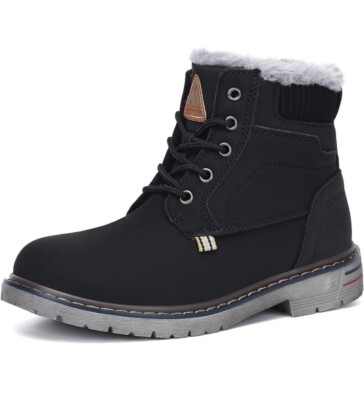 (Size 28)Mishansha Kids Snow Boots Water Resistant Warm Inside Boys Girls Hiking