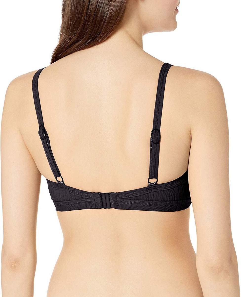Seafolly Women's 171970 Inka Rib D Cup Bralette Swimsuit Bikini