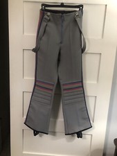 Vintage Obermeyer Soft Shell Ski Pants Retro Stripe Size 10 Ladies Small Japan