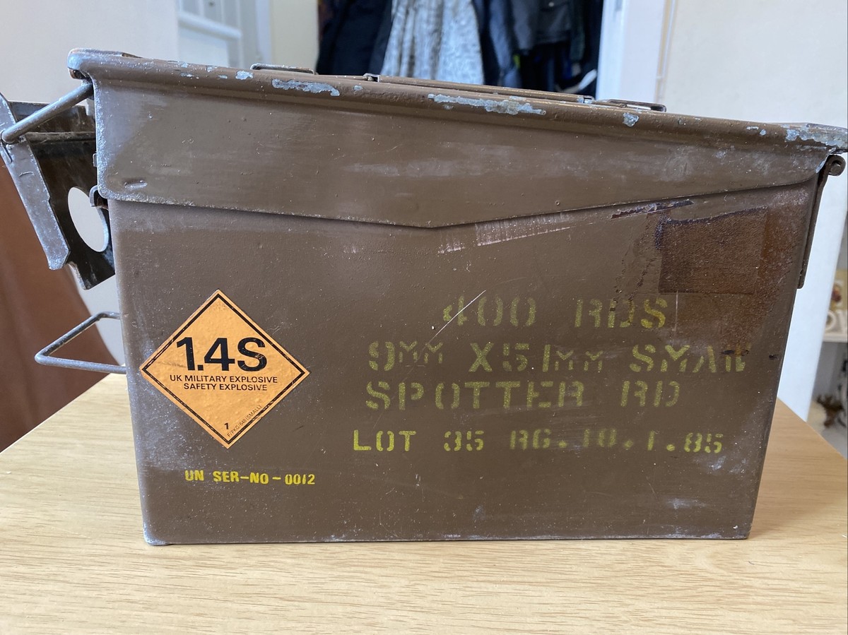 米軍　EXPLOSIVE MINES BOX Vintage Metal Military Explosive Box | eBay