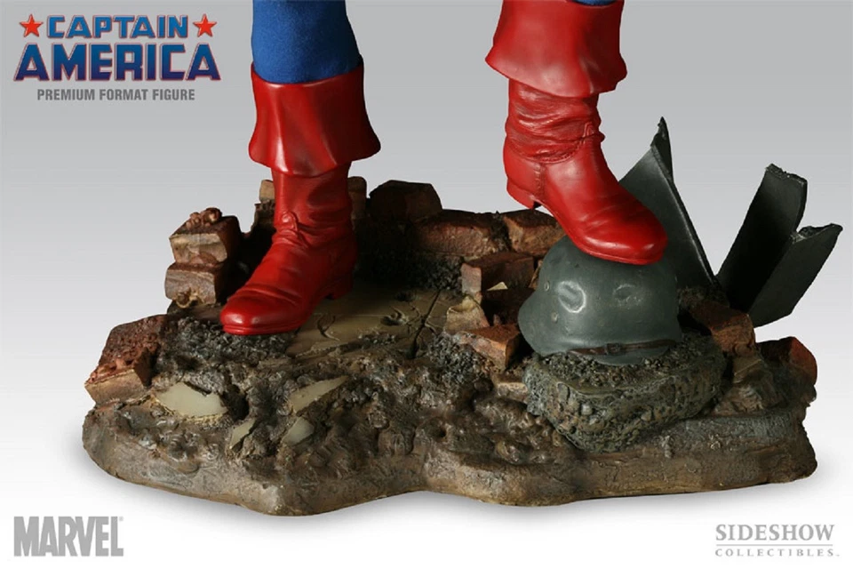 SIDESHOW EXCLUSIVO CAPITÁN AMÉRICA 1/4 FORMATO PREMIUM FIGURA ESTATUA CASCO BUSTO Foto 3 de 4