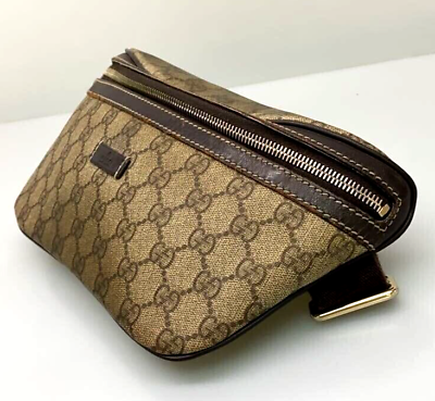 GUCCI GG Beige Waist Pouch Bum Bag Shoulder Belt Women GUCCI GG Beige Waist Pouch Bum Bag Shoulder Belt Women