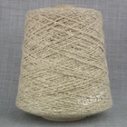 UNIQUE WOOL SILK FLAX THICK WEAVING YARN 500g CONE WARP WEFT NATURAL OATMEAL