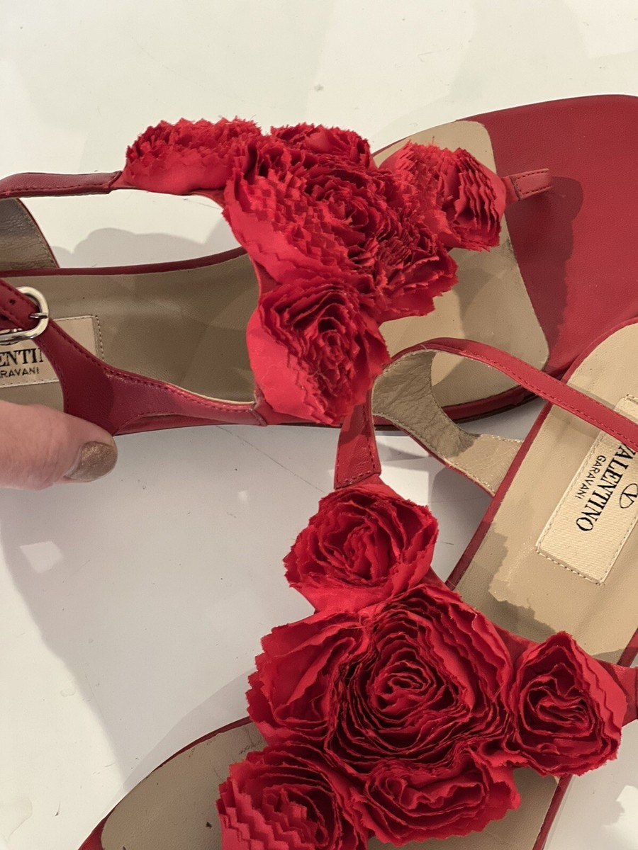 Valentino Red Roses thong sandal 40.5 | eBay display picture 1