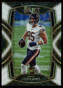 2020 Panini Select Cole Kmet White Prizm Club Level Rookie #'d/35 Chicago Bears