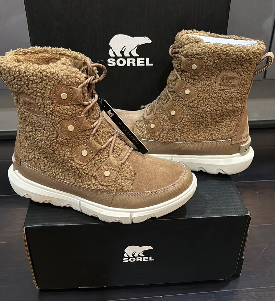 Sorel Explorer II Joan Cozy Delta Fawn Women's Size Comfort Boots NWB