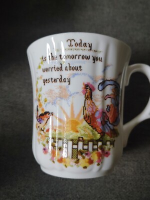 Vtg Duchess Bone China England Coffee Cup Today Is The Tomorrow