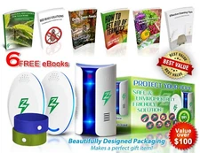 New ULTRASONIC PEST REPELLER - 3 units + 2 mosquito bracelets per pack, 100 pack