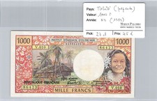 Geldschein Tahiti - Papetee - 1000 Franken Undatiert 1985