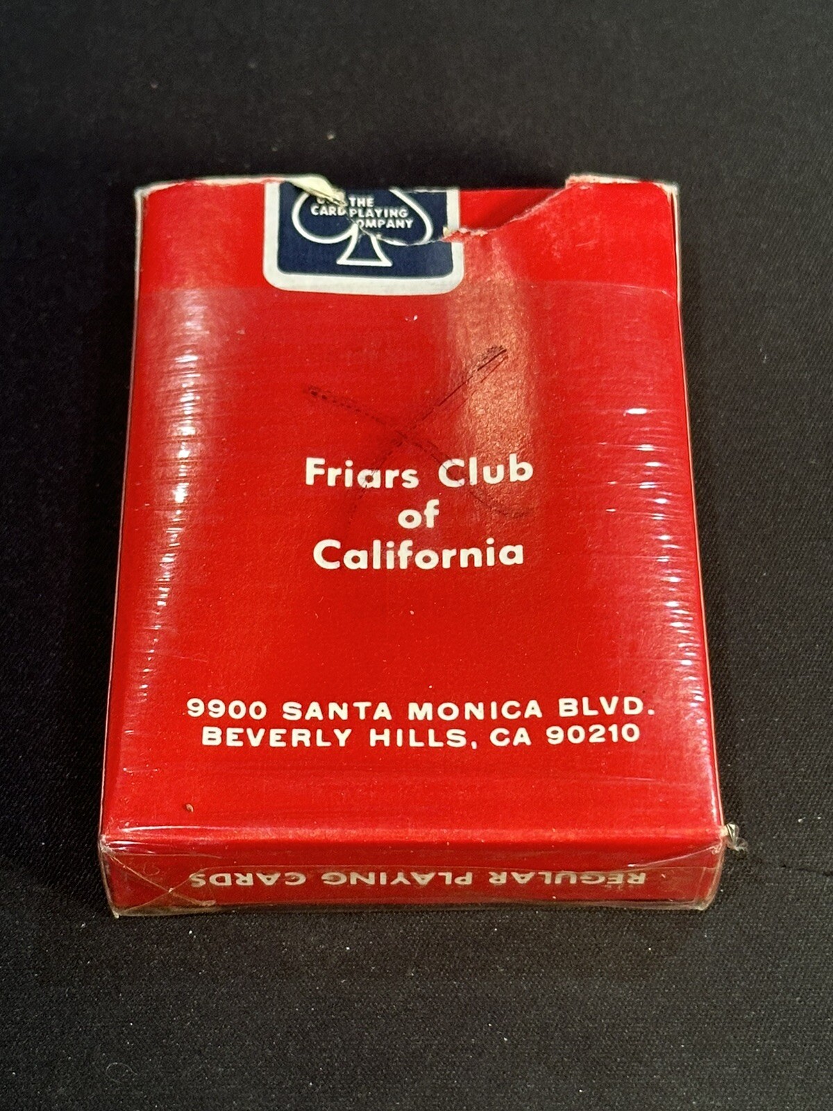 Vintage Friars Club of California Beverly Hills 808 Red Back Deck Playing Cards