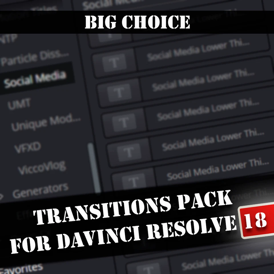 Davinci Resolve 18 Transitions Pack. 1700+ Transitions for video. - Image 4 of 4
