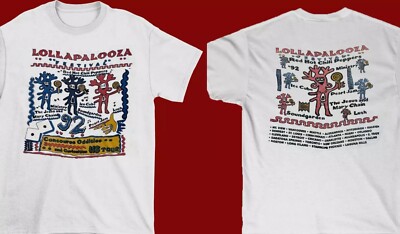 Vintage 1992 Lollapalooza Music Festival White Unisex shirt