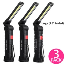 COB LED Work Light USB Rechargeable Magnetic Flashlight Hand Lamp Inspection USA