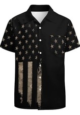 Mens Retro 90  s Shirt Hawaiian Shirt Novelty Button Down Shirt Medium