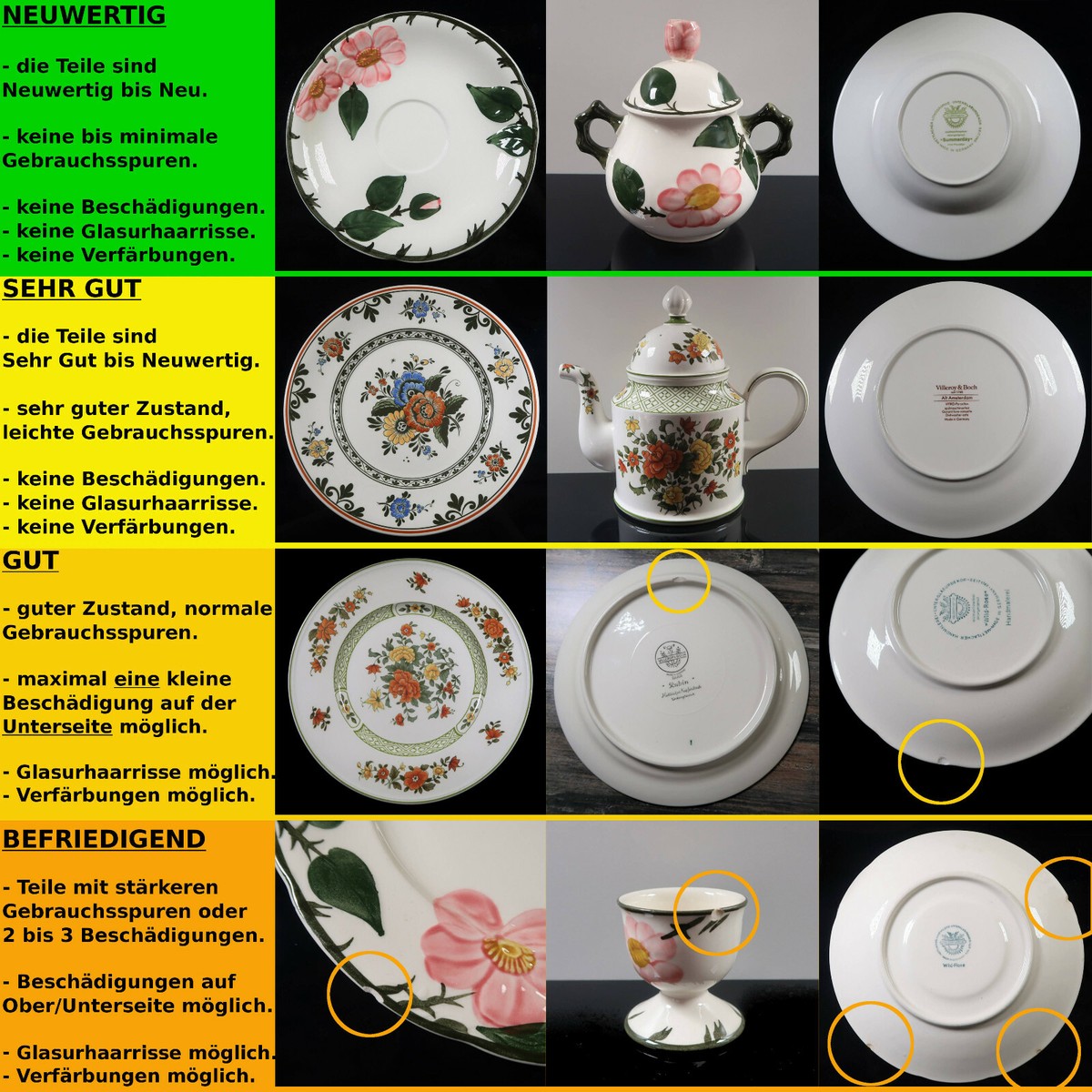 Villeroy & Boch WILDROSE Tasse Becher Speise Suppen Kuchen Teller