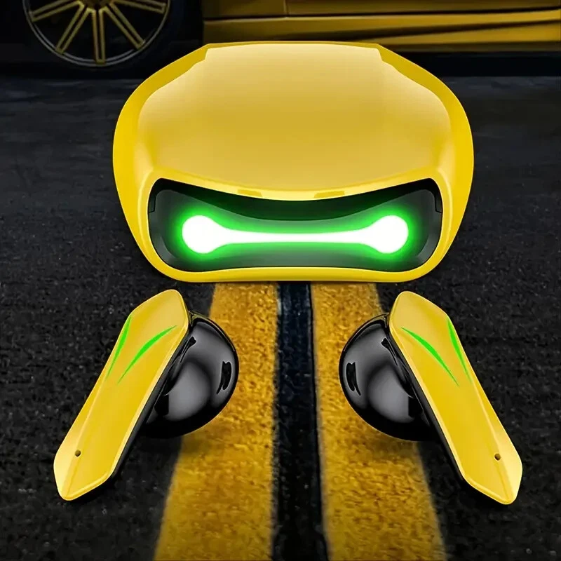 Cool Design Yellow Plastic In-Ear Wireless Gaming Headphones - Image 3 of 4