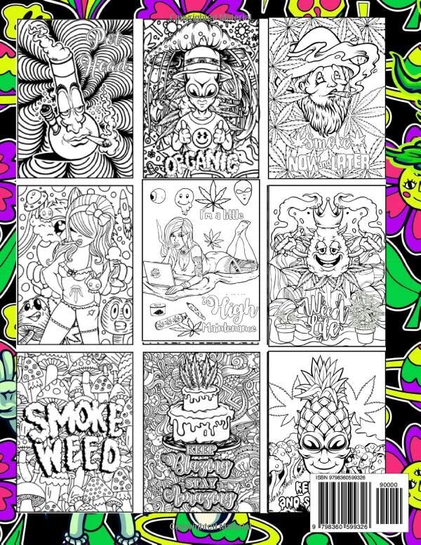 Trippy Coloring Pages For Adults Stoner Trippy Psychedelic Midnight