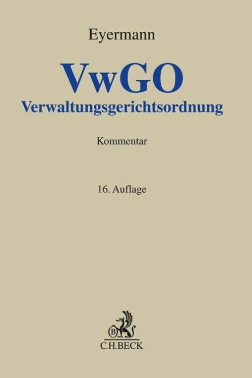Thumbnail - Verwaltungsgerichtsordnung Erich Eyermann (u. A.) Buch Grauer