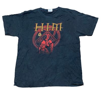VTG 2004 HIM Heartagram His Infernal Majesty Band Shirt Men's L
