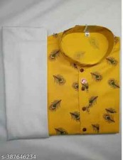 Indian Traditional Men's Fastival Comfortable Cotton Kurta And Pajama