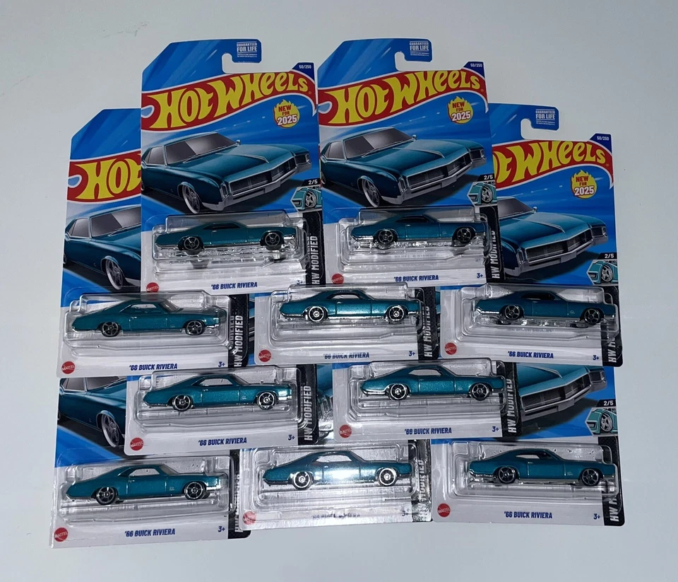 Hot Wheels Green 66 Buick Riviera HW 2025 modificado #50 lote 10 Foto 3 de 4