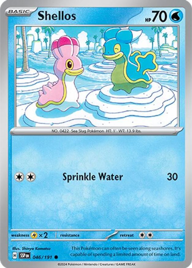 Pokemon Shellos (46/253) Surging Sparks NM REVERSE HOLO